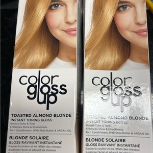 2pk NIB Clairol colour gloss up instant toning gloss. Toasted almond blonde.
